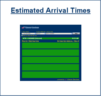 estimated arrival times